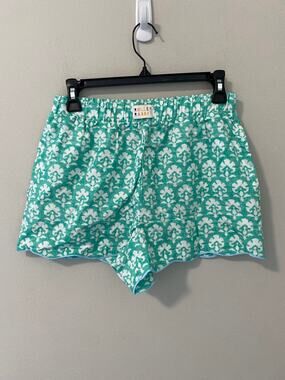 New Roller Rabbit x Target Pajama Shorts Green Print Women's Size Small
